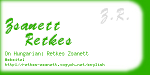 zsanett retkes business card